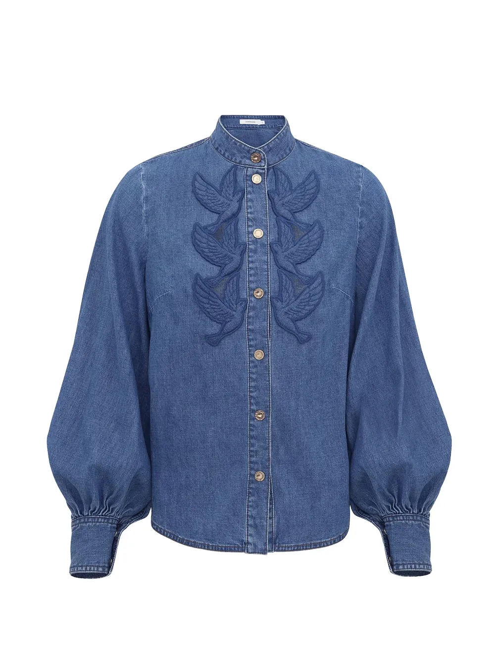  Zimmermann Button Denim Shirt - Blue 