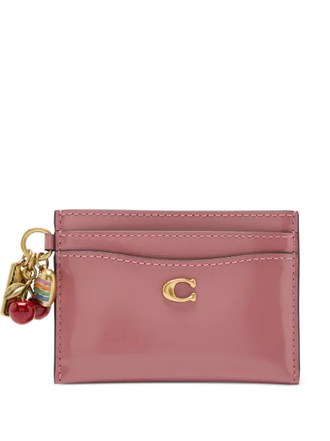 Coach charm-detail card holder
