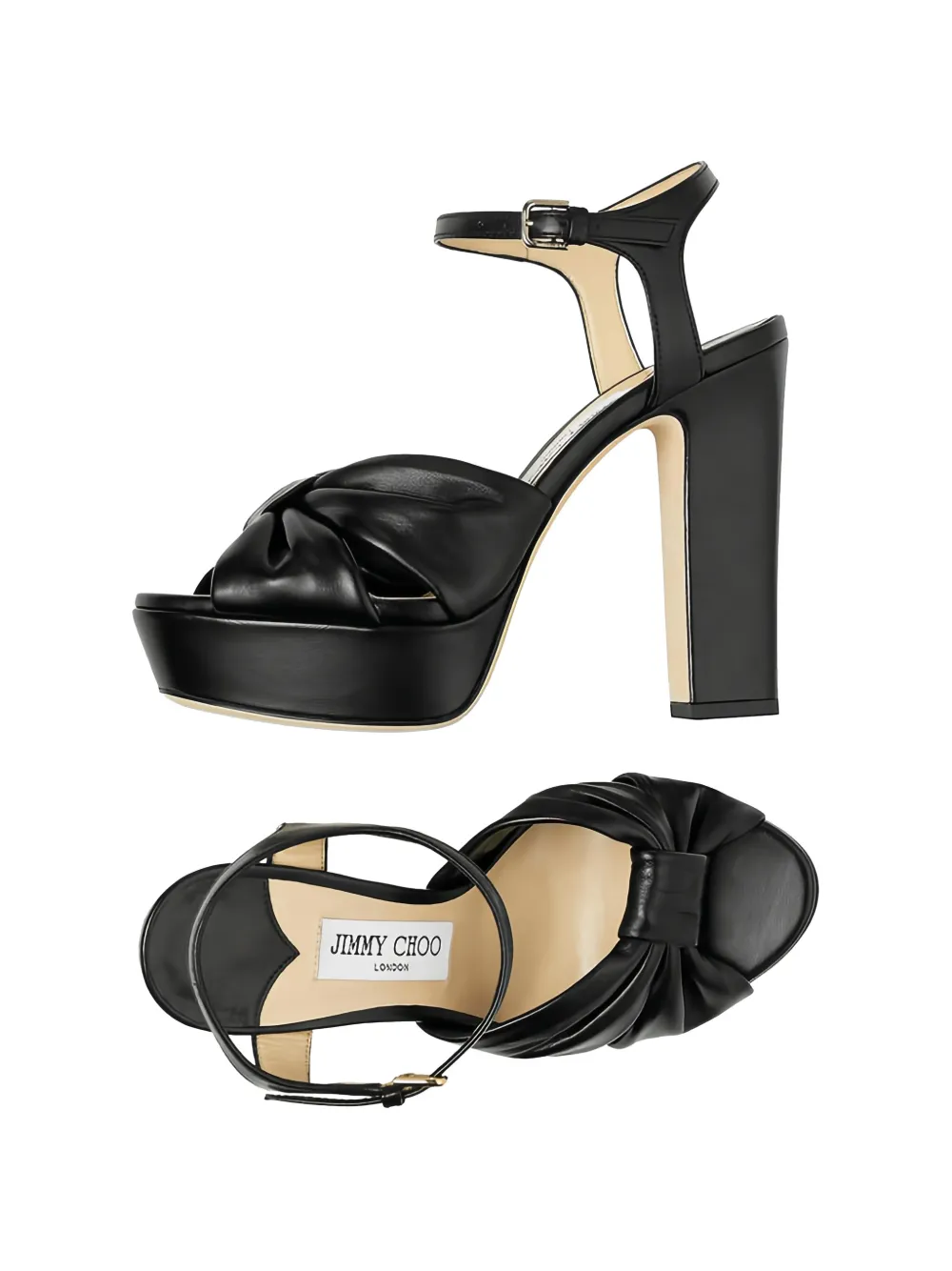 Jimmy Choo Heloise platform sandals Zwart