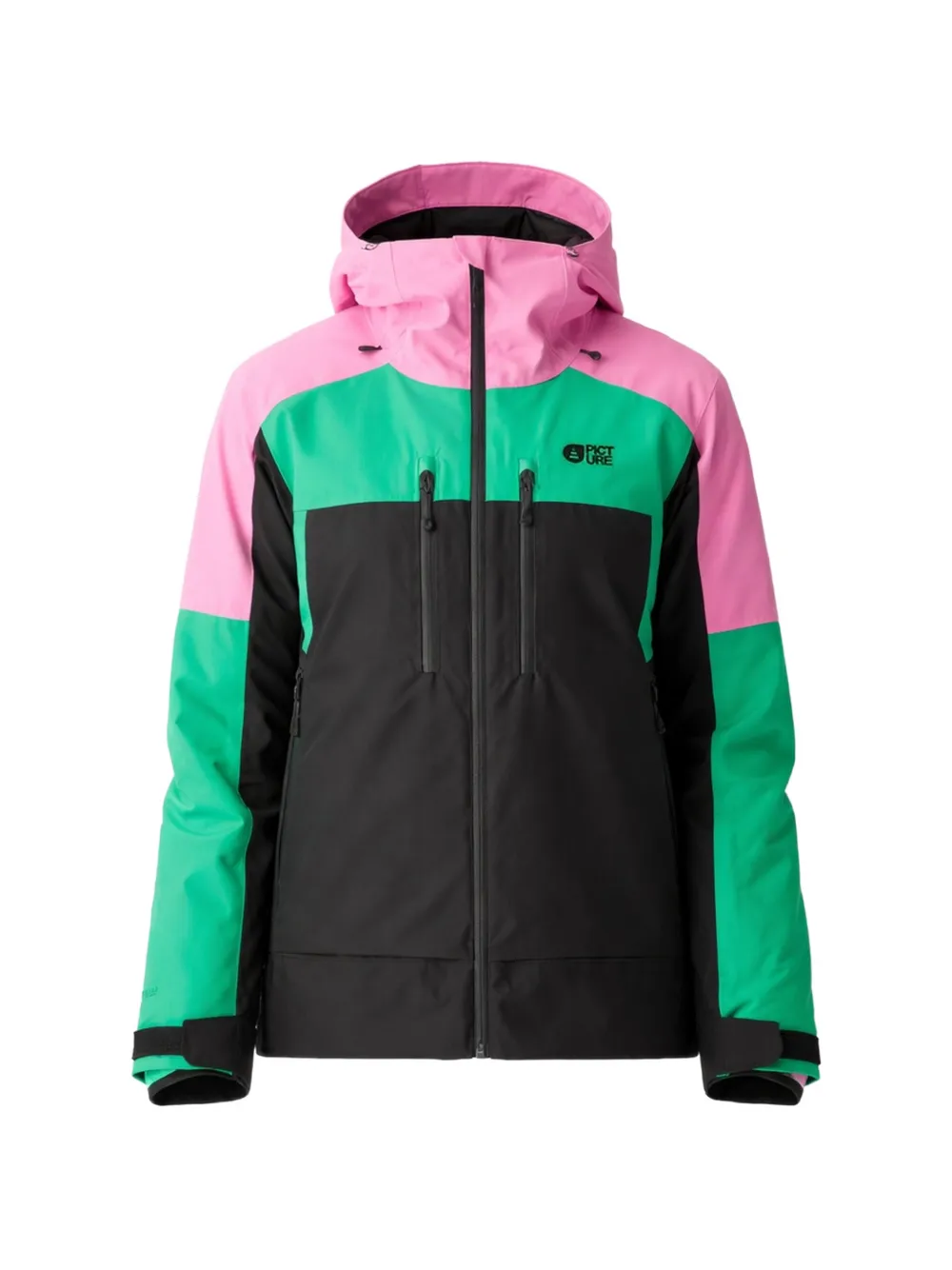 PICTURE Exa colour block hooded jacket - Nero