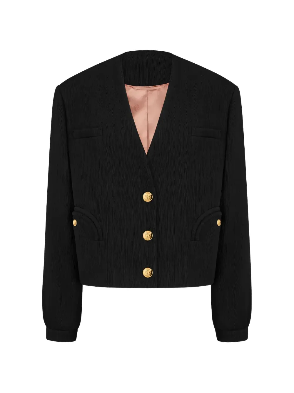 Blazé Milano Infinity textured button jacket - Nero
