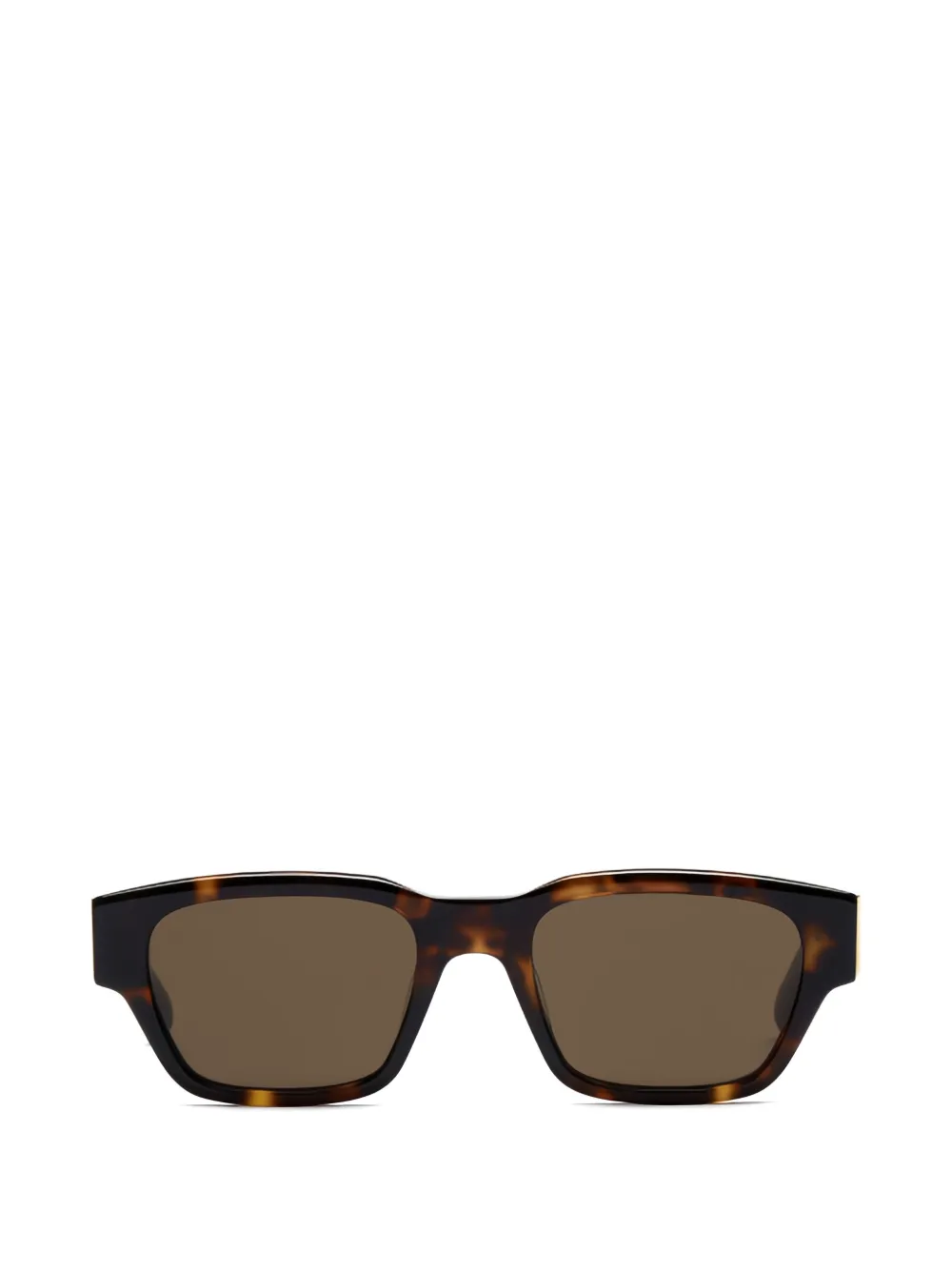 AMI Paris square-frame logo sunglasses - Marrone