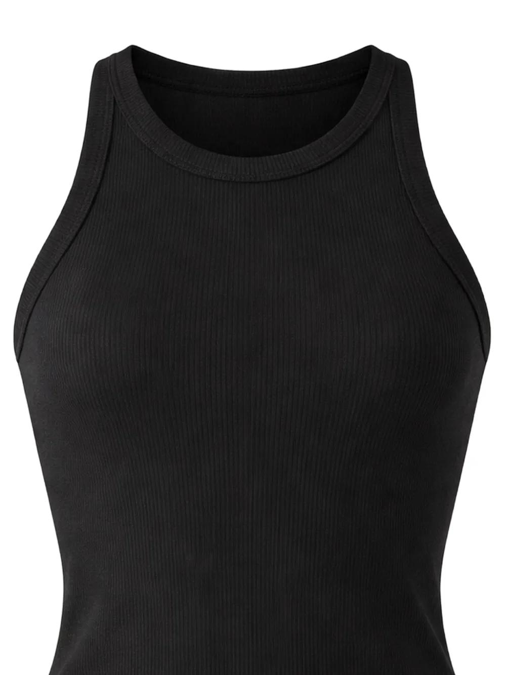  Patrick Assaraf Ribbed Tank Top - Black 