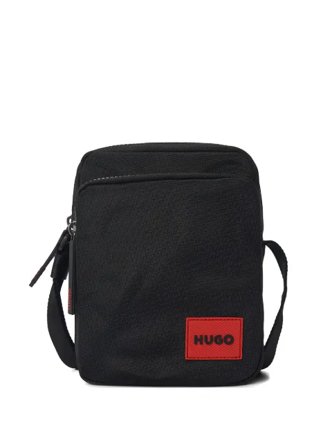 HUGO zip pocket messenger bag