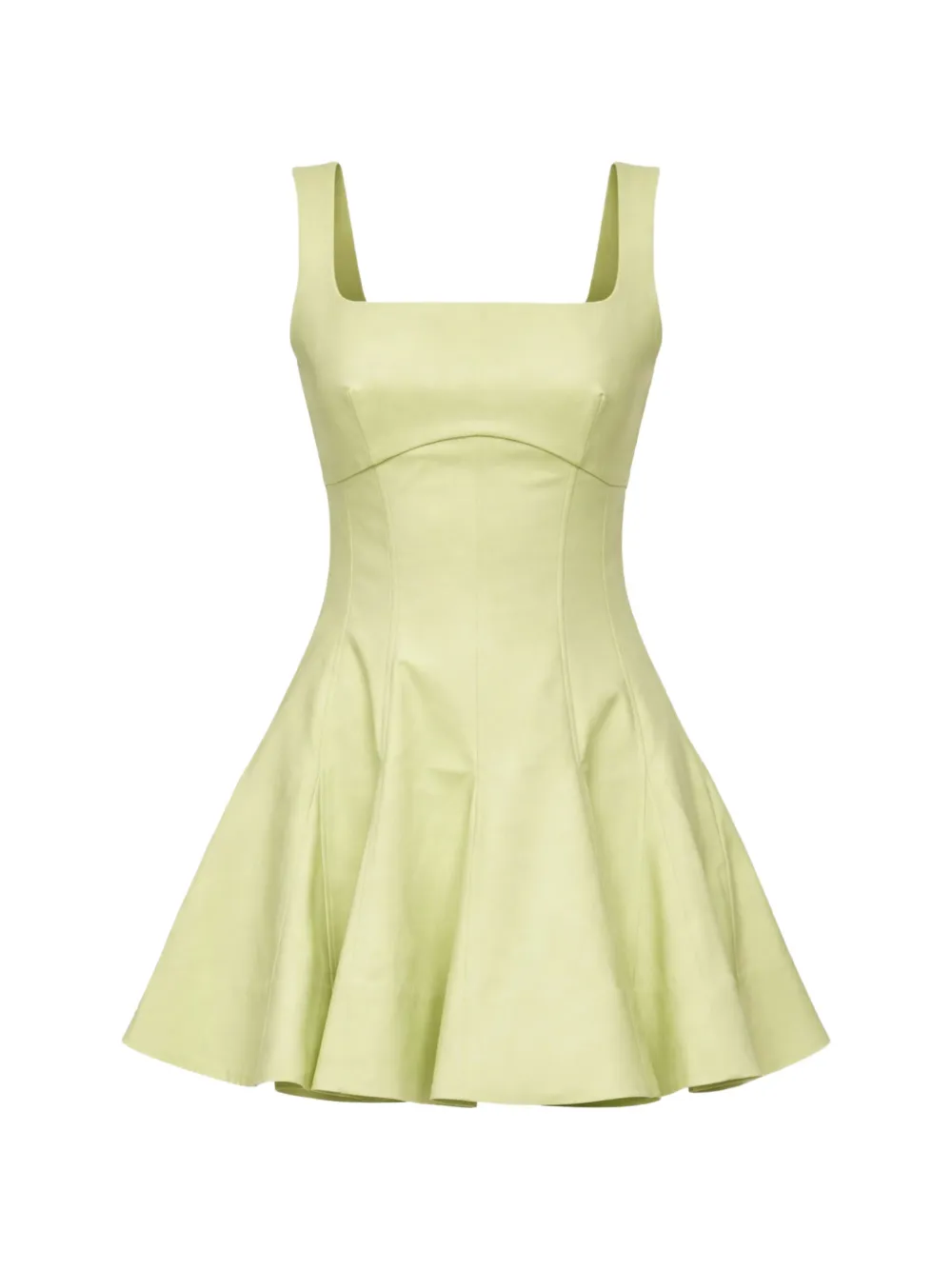 Simkhai Emslie square-neck A-line dress - Verde