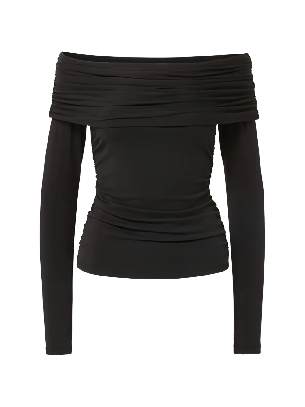 Veronica Beard off-shoulder ruched top - Nero