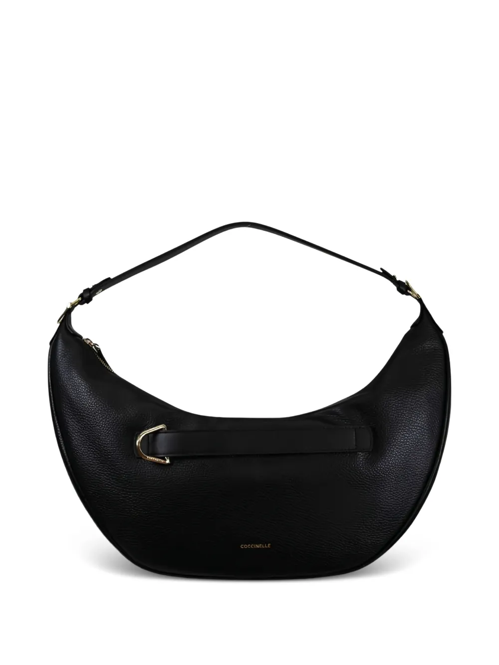 Coccinelle medium Paki logo-detail leather bag Zwart