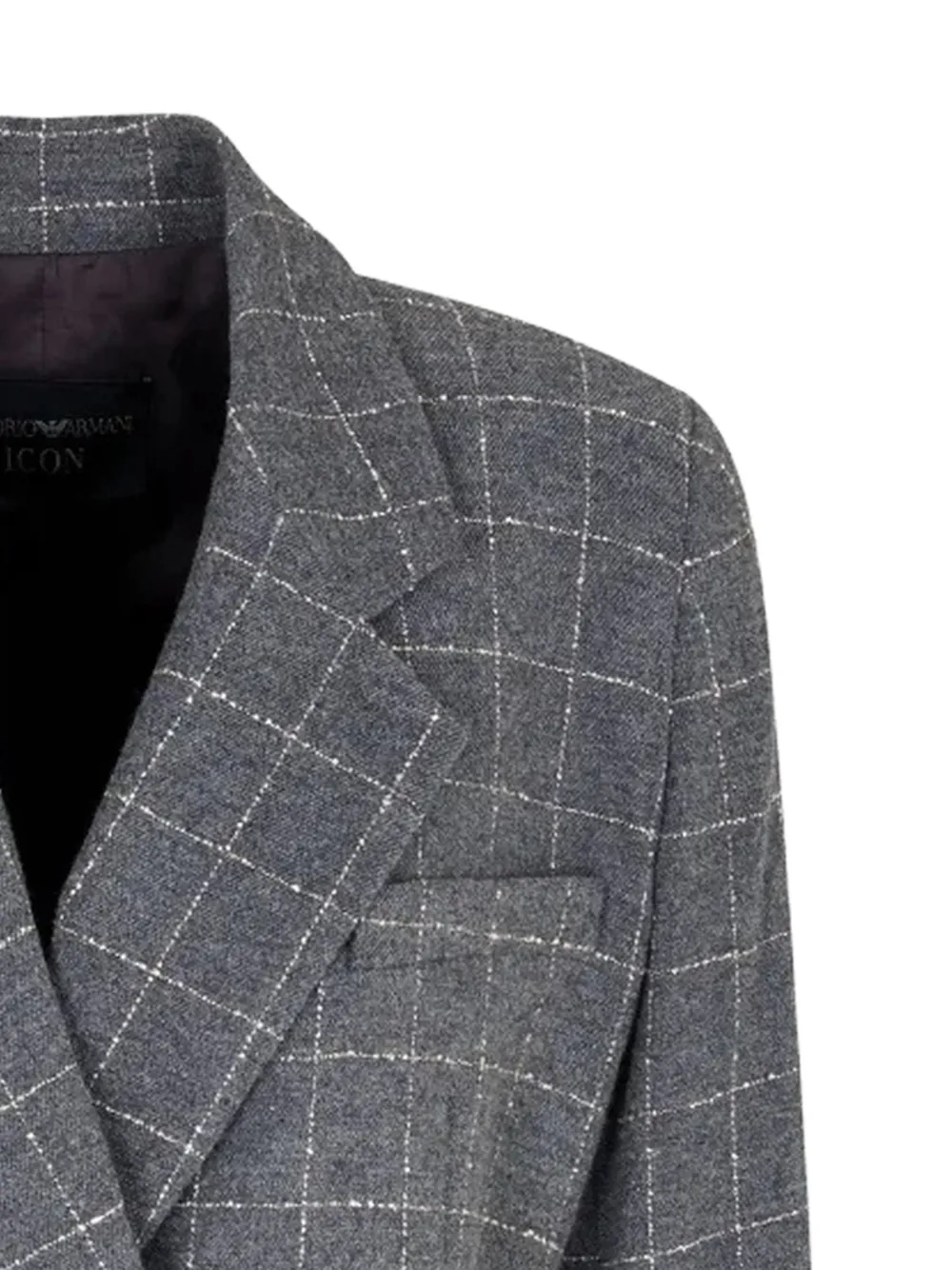 Icon checked double-breasted blazer