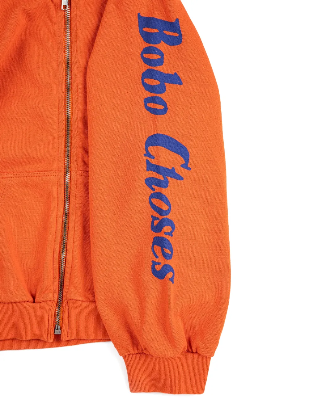 Bobo Choses Sweater met capuchon en rits Oranje