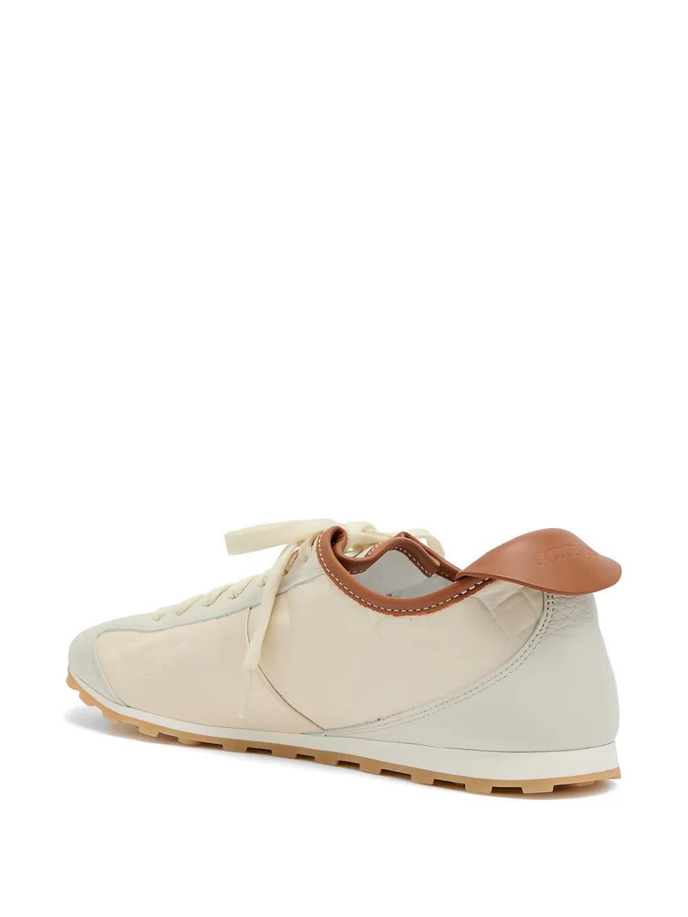 Jacquemus textured lace-up sneakers Beige