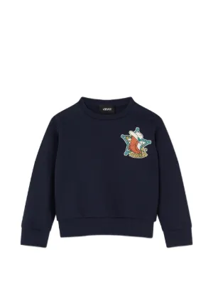 Gucci Kids Interlocking G Logo intarsia-knit Jumper | Blue