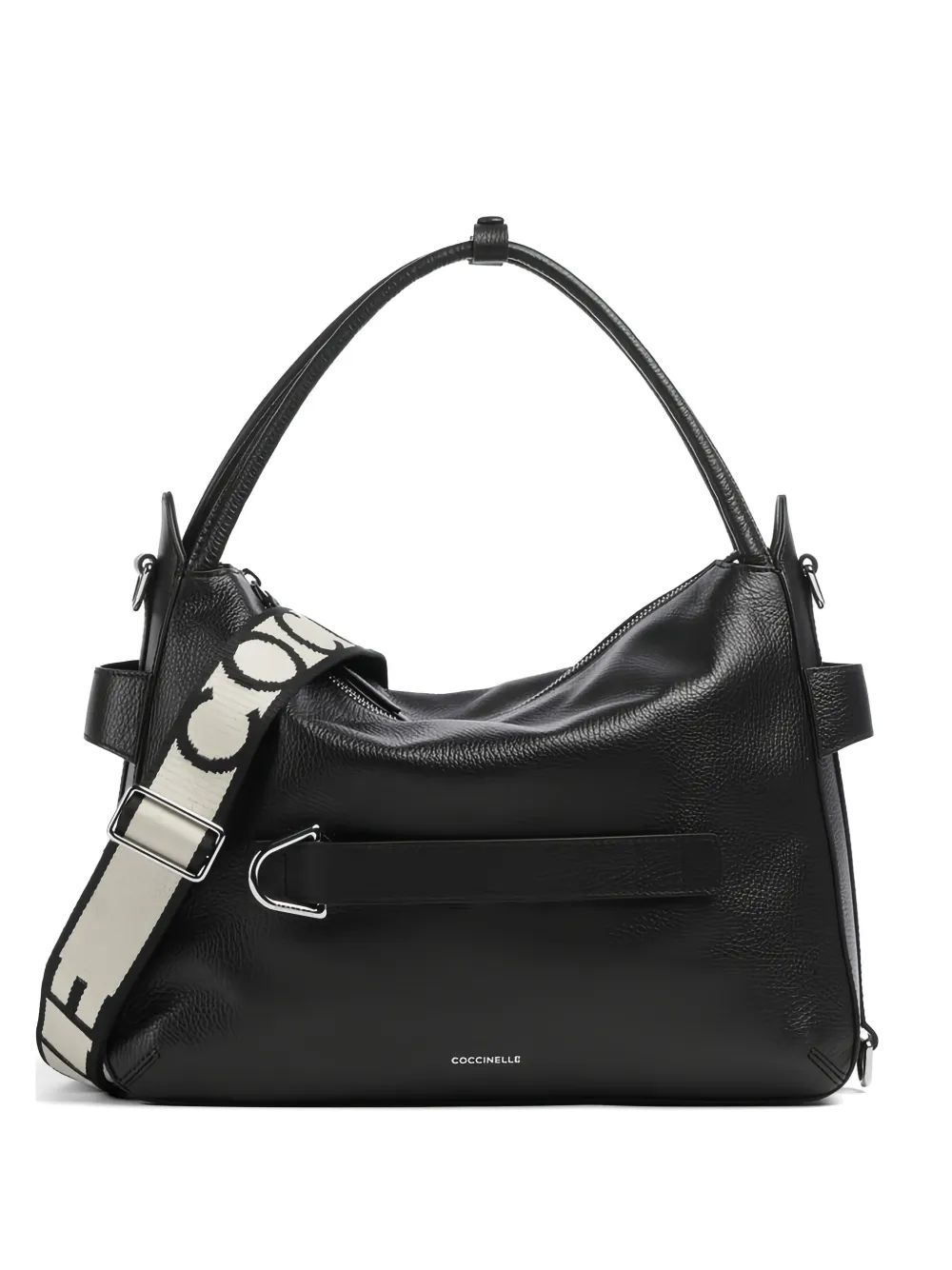 Coccinelle detachable strap shoulder bag - Black