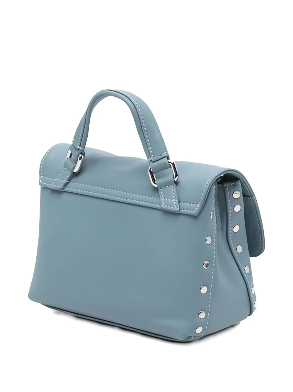 Zanellato Postina tas verfraaid met studs en handvat Blauw