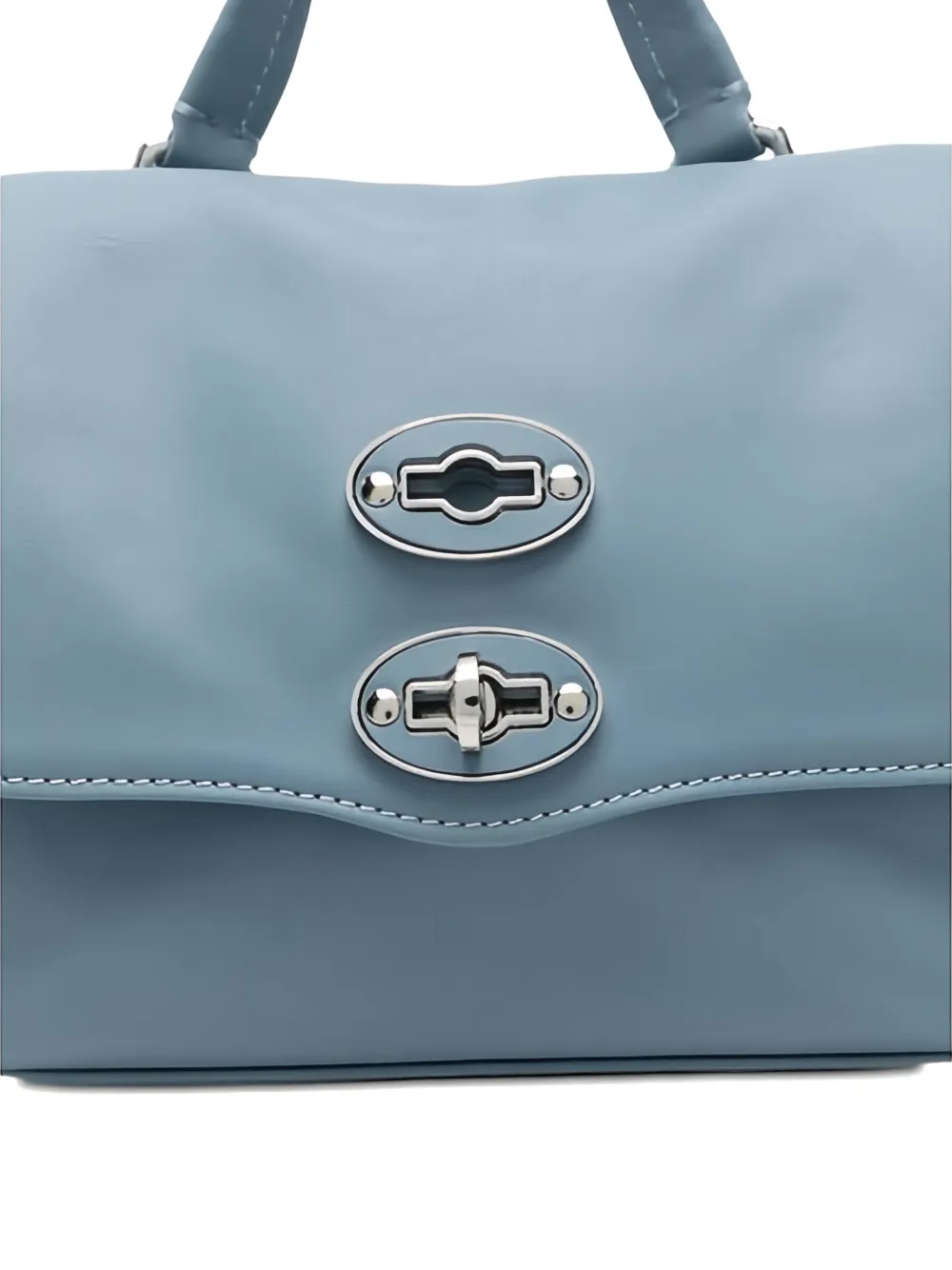 Zanellato Postina tas verfraaid met studs en handvat Blauw