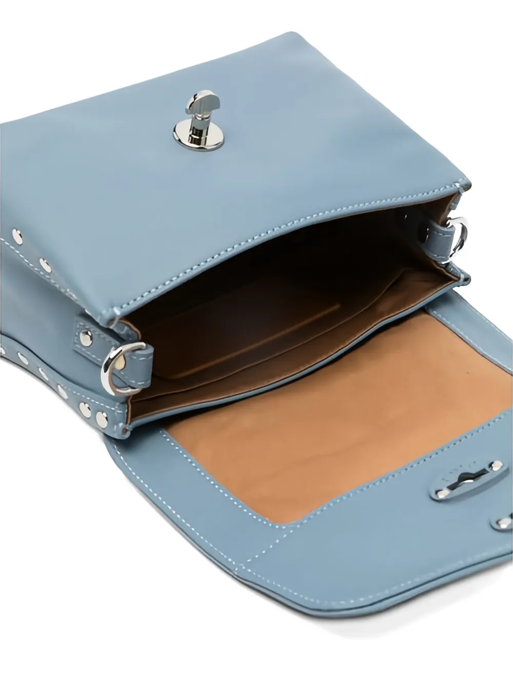 Zanellato Postina tas verfraaid met studs en handvat Blauw