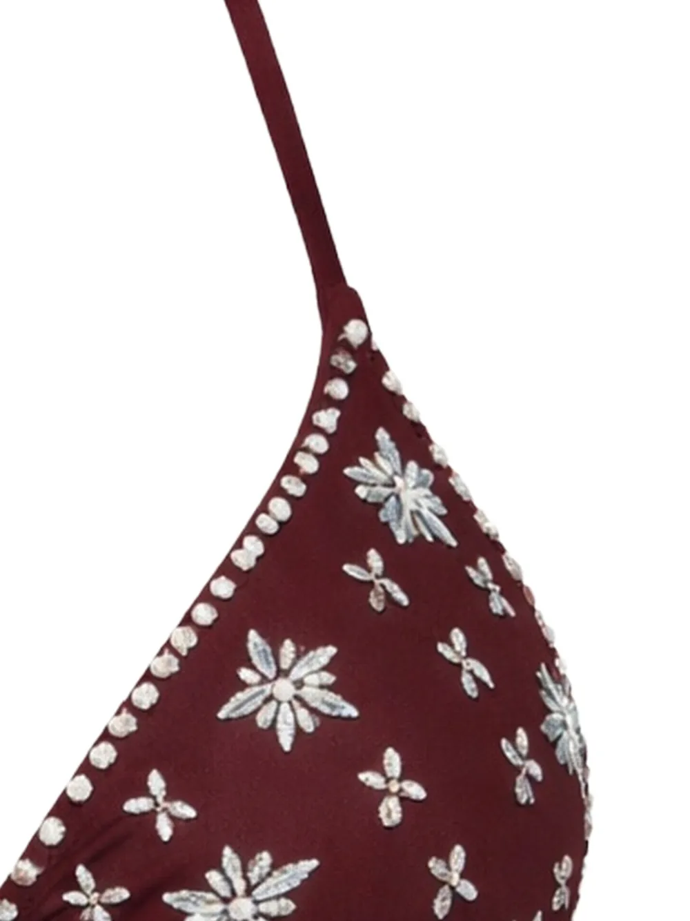  Twinset Embroidered Triangle-shape Bikini Top - Purple 
