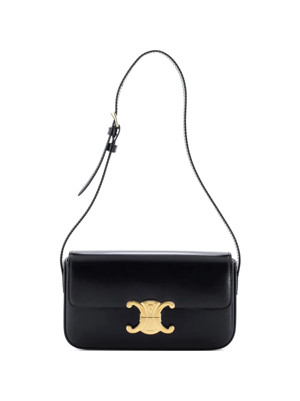 Celine Pre-Owned Triomphe East-West Smooth Calfskin shoulder bag - Nero