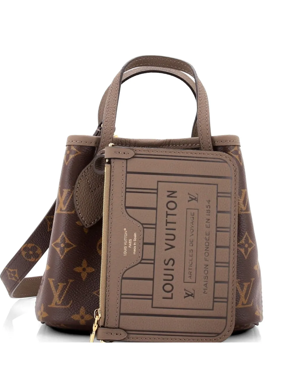 Louis Vuitton Pre-Owned Neverfull Bandouliere Inside Out Monogram Canvas and Leather BB tote bag - Marrone