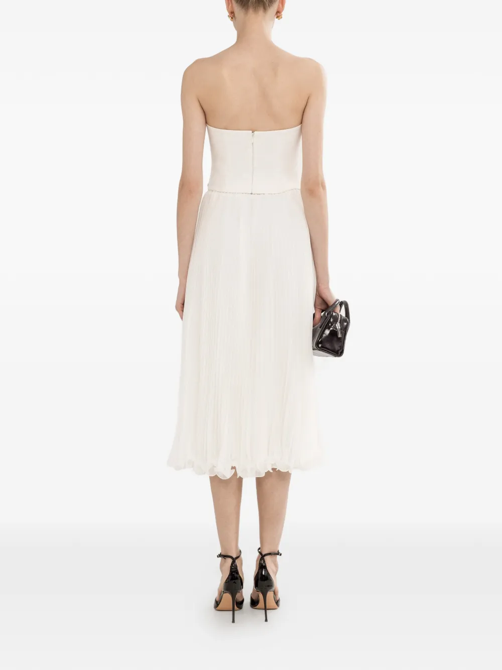  Nissa Midi Pleated Skirt - White 