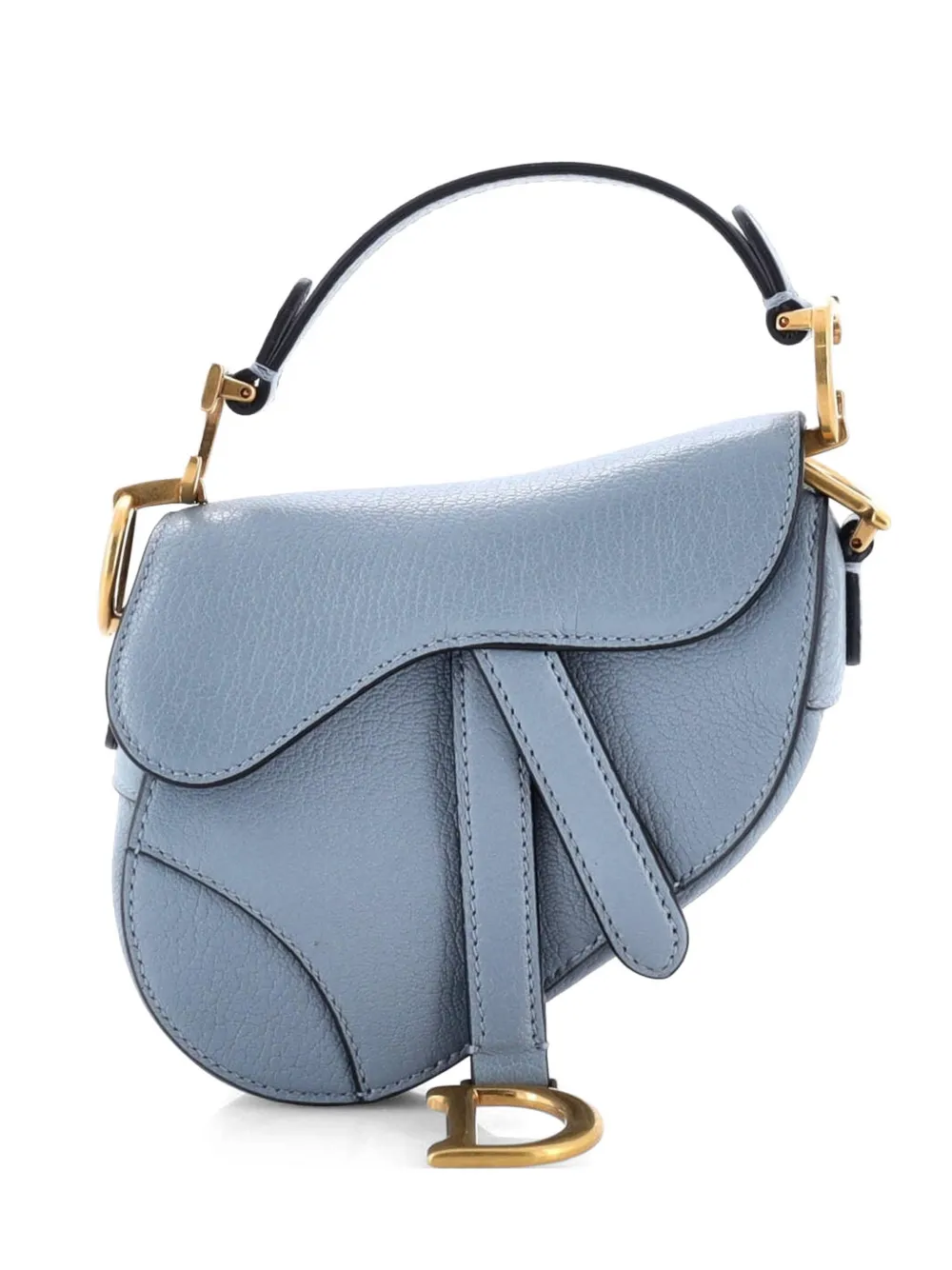 Christian Dior Pre-Owned Saddle Handbag Leather Micro satchel - Blu