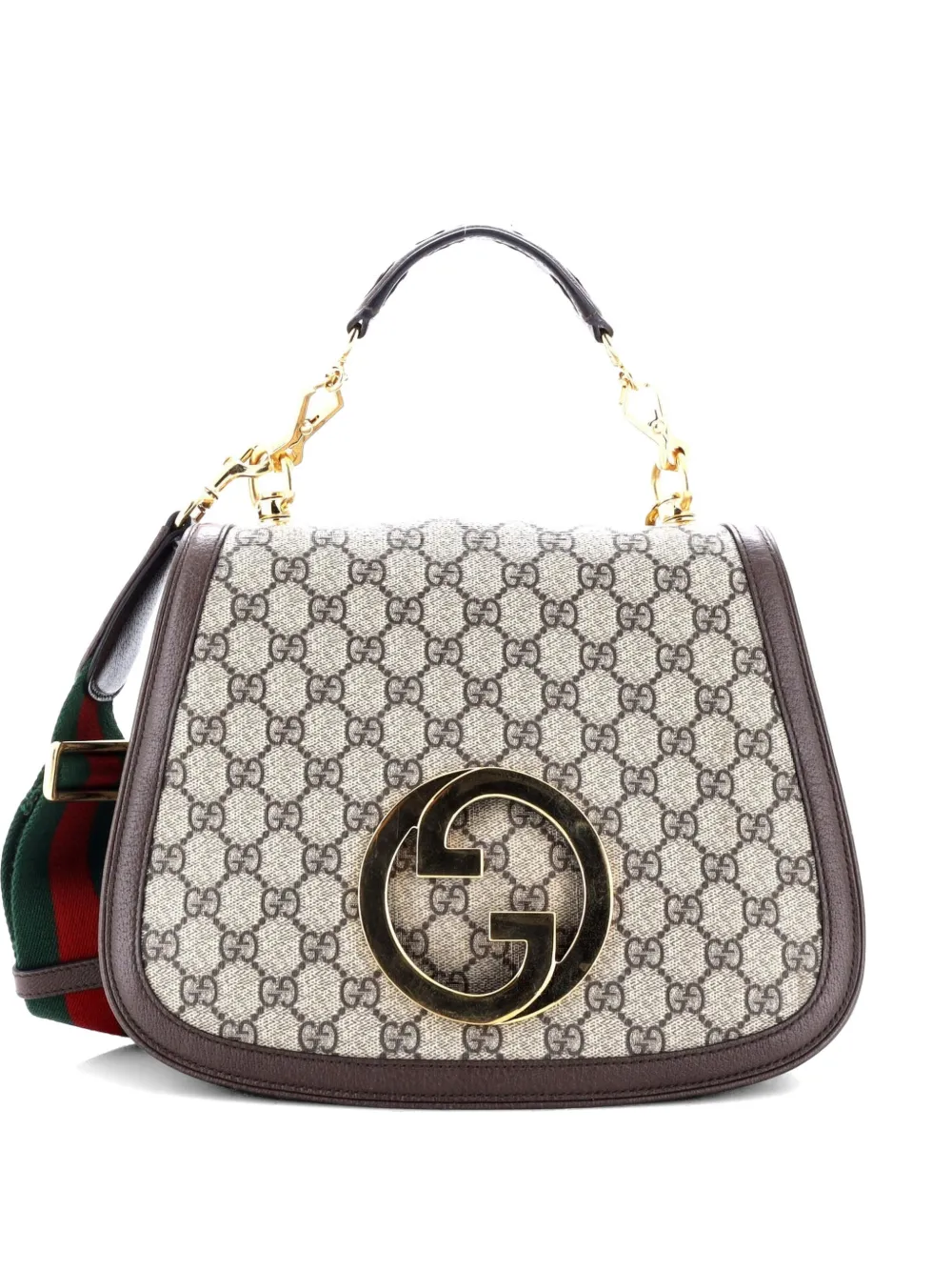 Gucci Pre-Owned Blondie NM Top Handle Bag GG Coated Canvas Medium satchel - Marrone