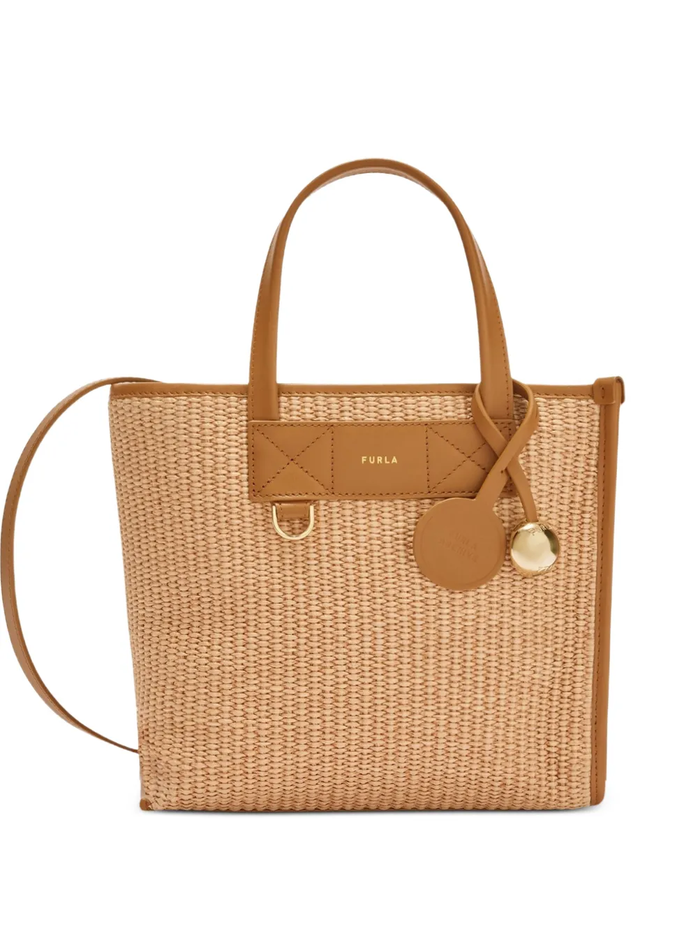 Furla small Divide It interwoven tote bag - Neutrals