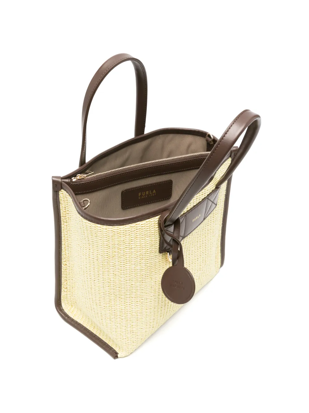 Furla Kleine Divide It geweven shopper Beige