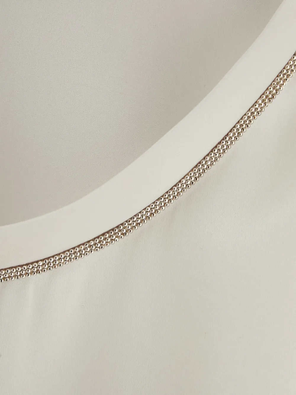  Panicale Beaded Silk Top - White 