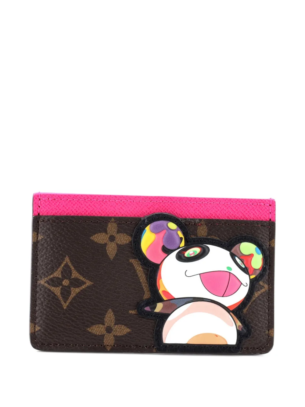 Louis Vuitton Pre-Owned x Takashi Murakami Limited Edition Monogram Panda card holder - Marrone