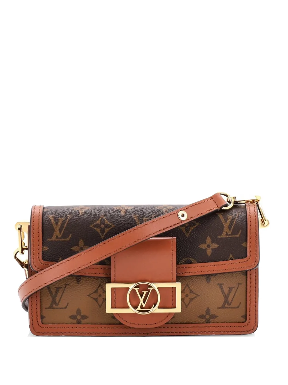 Louis Vuitton Pre-Owned Dauphine Shoulder Bag Reverse Monogram Canvas East West crossbody bag - Braun