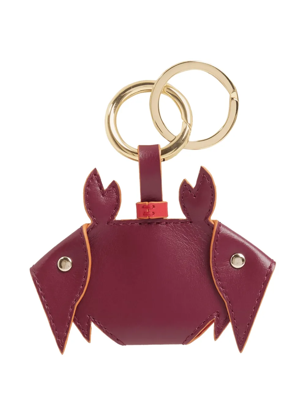 Lancel crab-motif keyring - Rosso