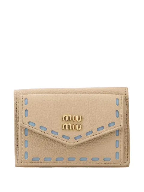 Miu Miu sand logo wallet