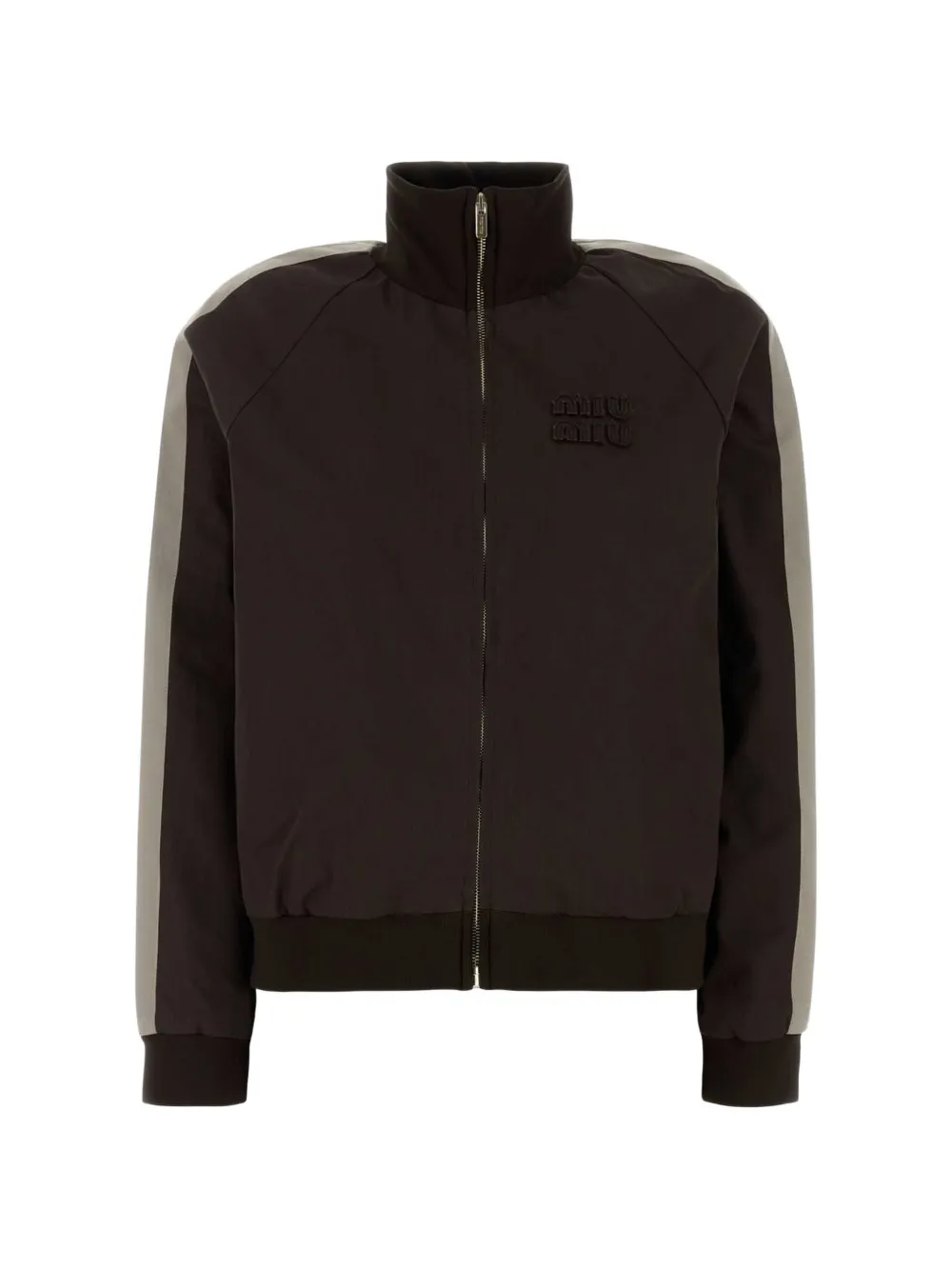 Miu Miu stripe cotton jacket - Marrone