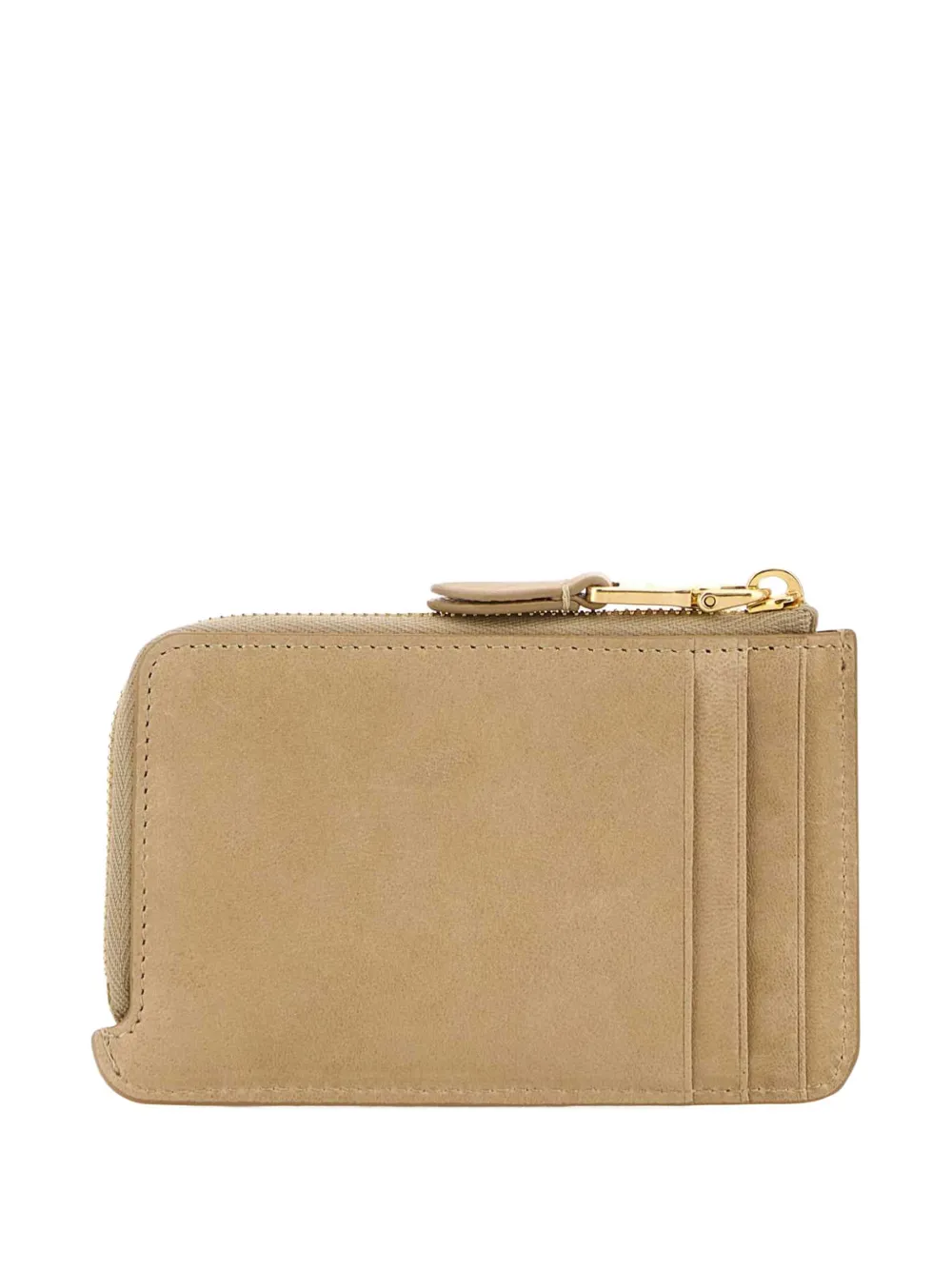 Miu Pasjeshouder met logo-reliëf Beige