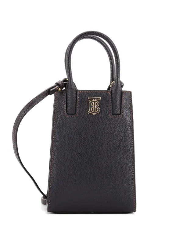 Burberry Pre-Owned フランシス レザー マイクロ ハンドバッグ 