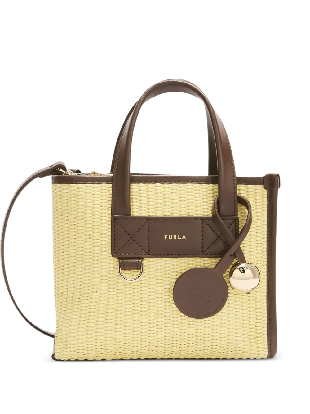 Furla Divide It woven leather tote bag - Toni neutri