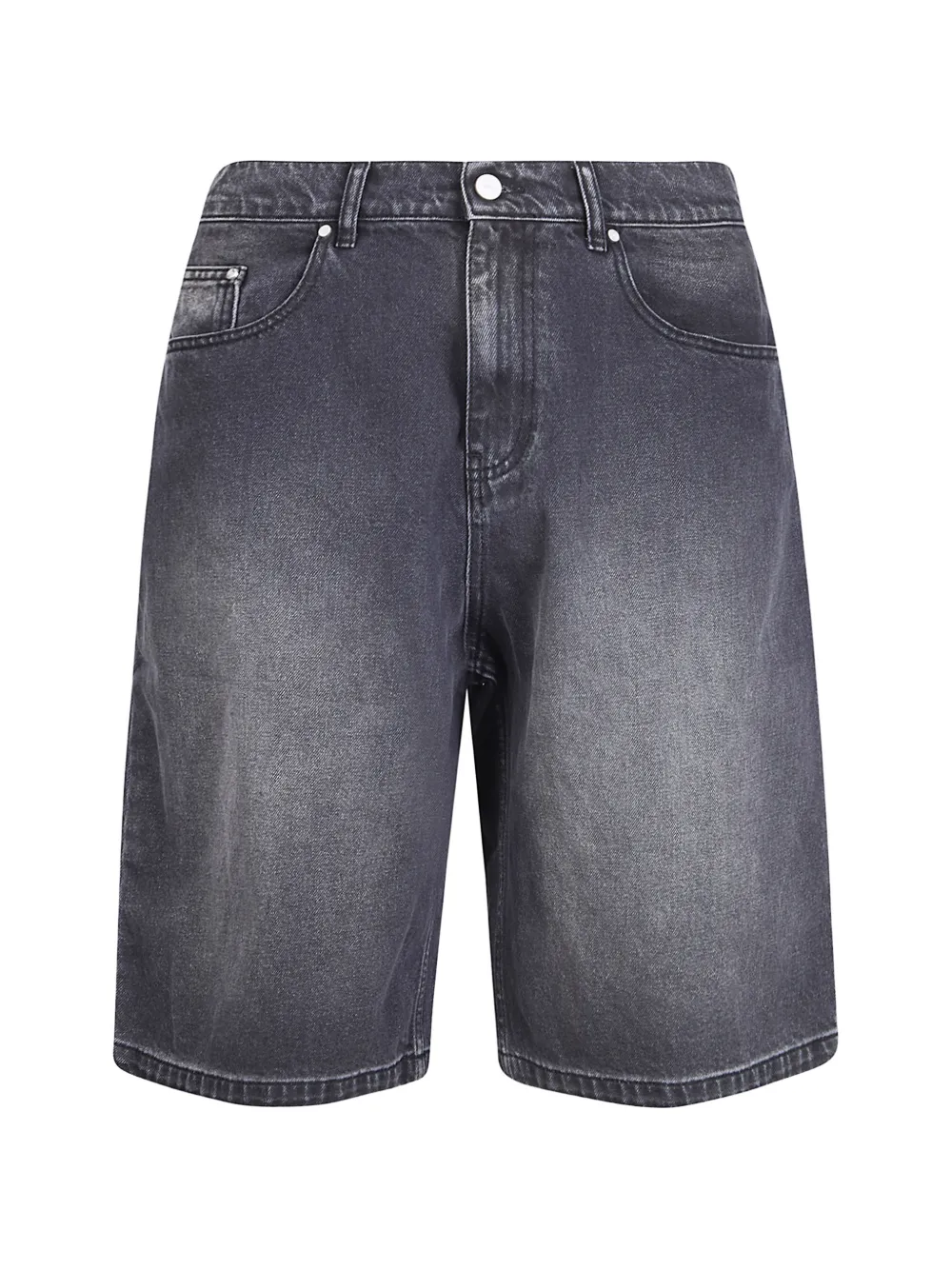 Arte Antwerp round pocket denim short - Grigio