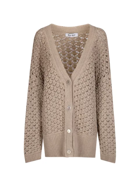 ELY ELY button openwork cardigan