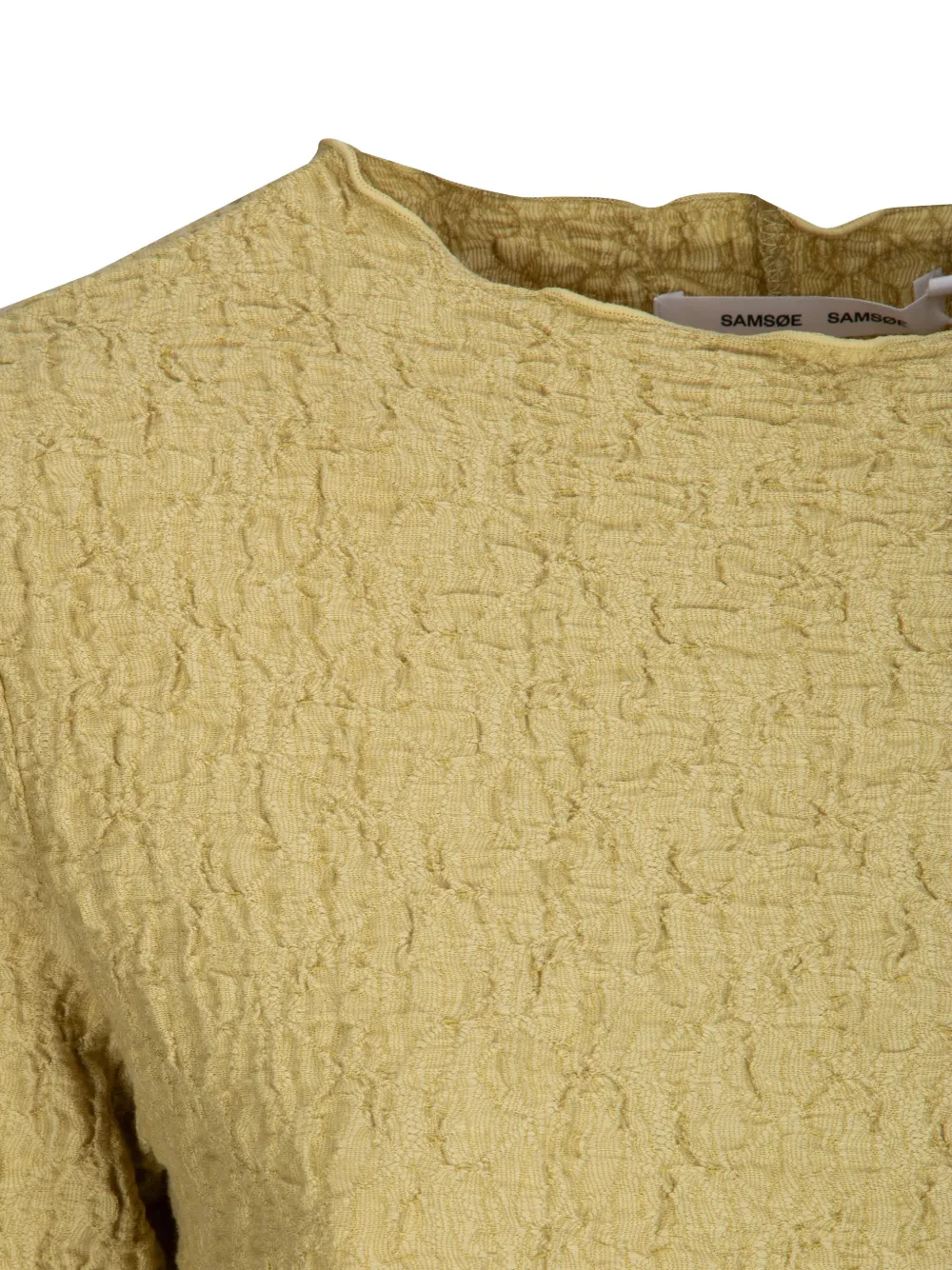  Samsoe Samsoe Long-sleeve Textured Dress - Yellow 