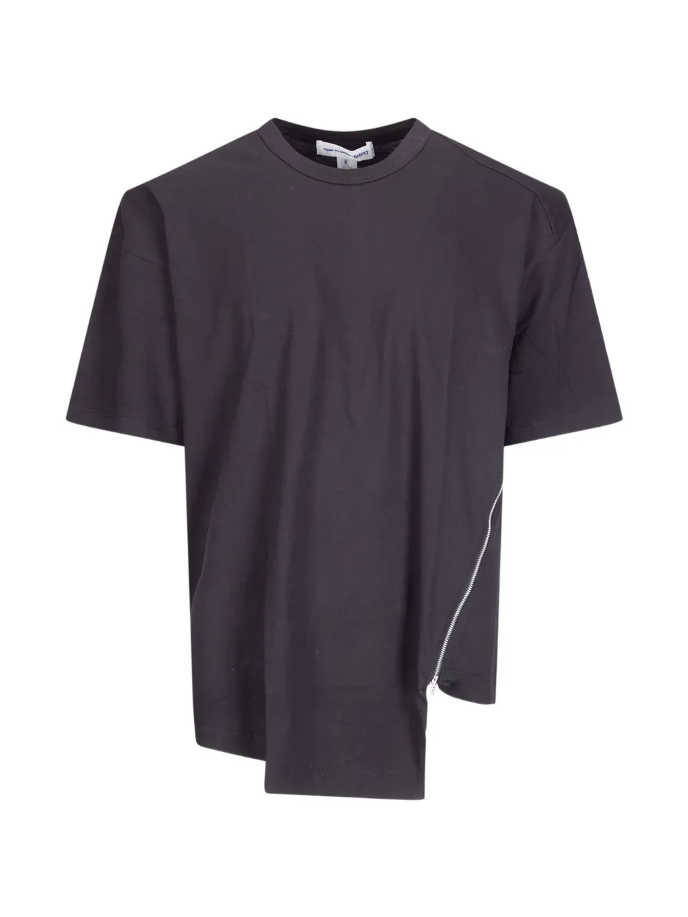 Comme Des Garçons Shirt zip detail T-shirt - Grigio