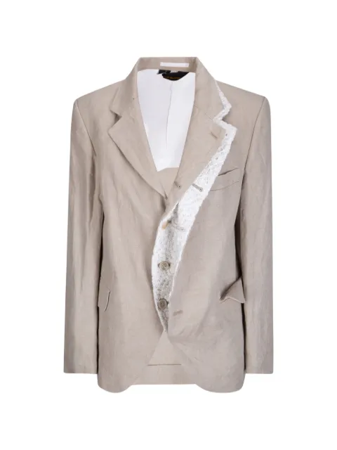 Comme Des Garçons crochet trim jacket