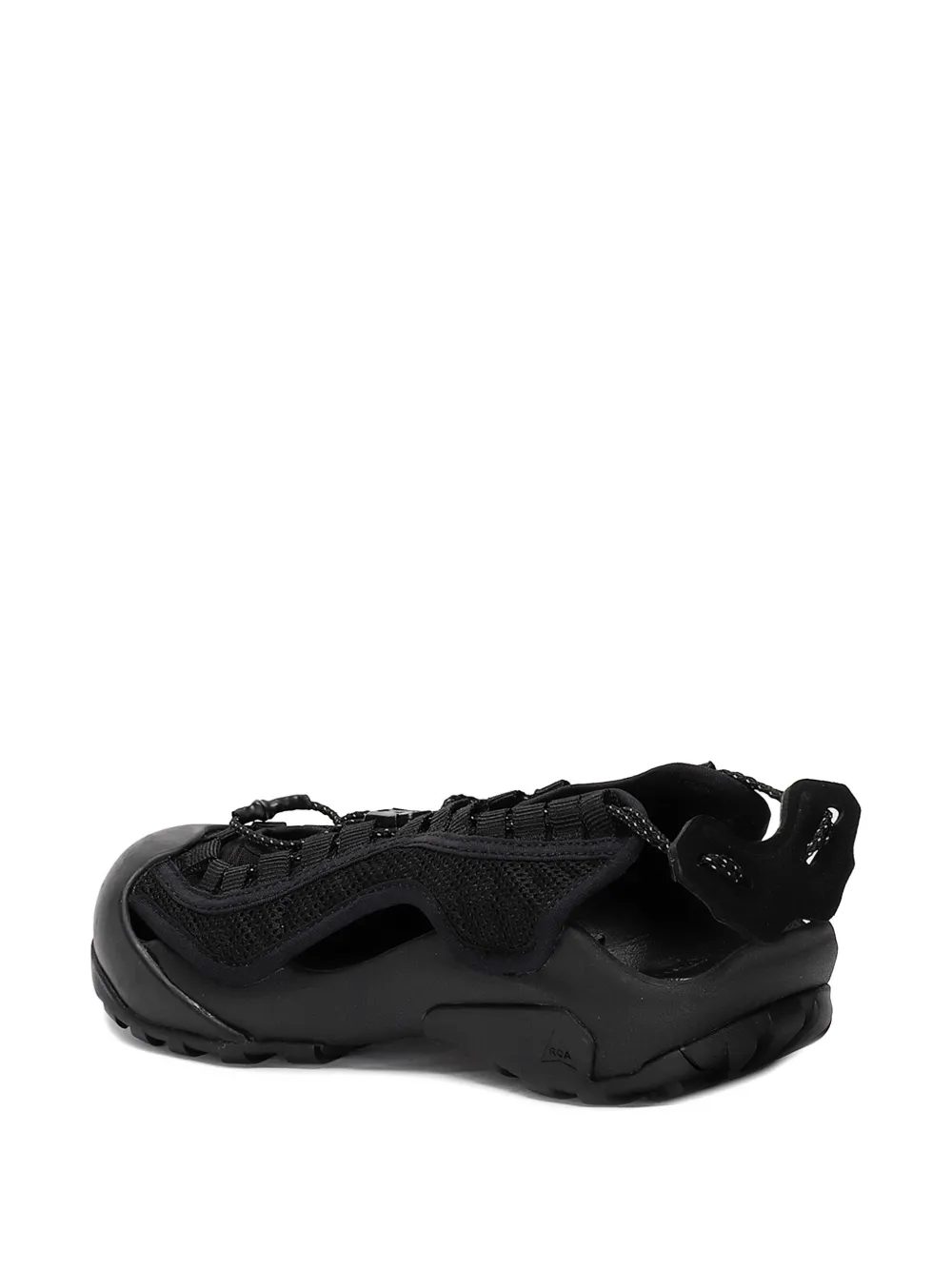 ROA Arpy geweven sandalen Zwart