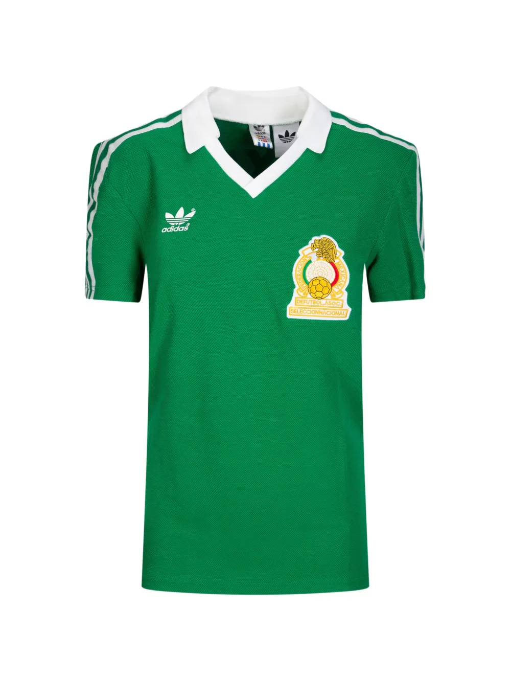 adidas striped V-neck top - Verde