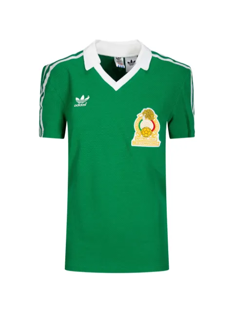 adidas striped V-neck top