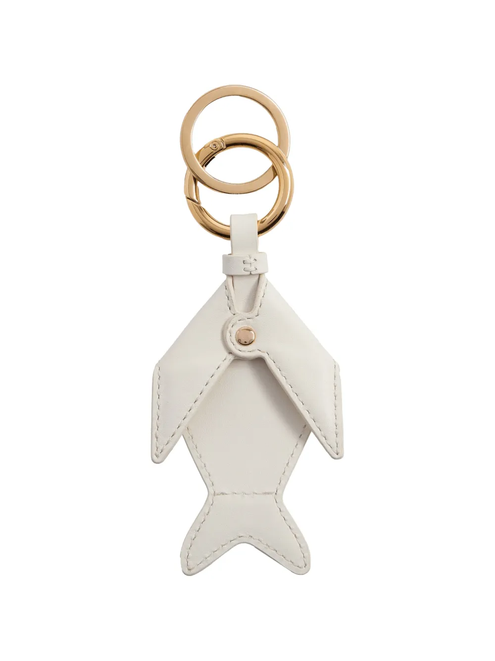 Lancel fish-motif keyring - Bianco