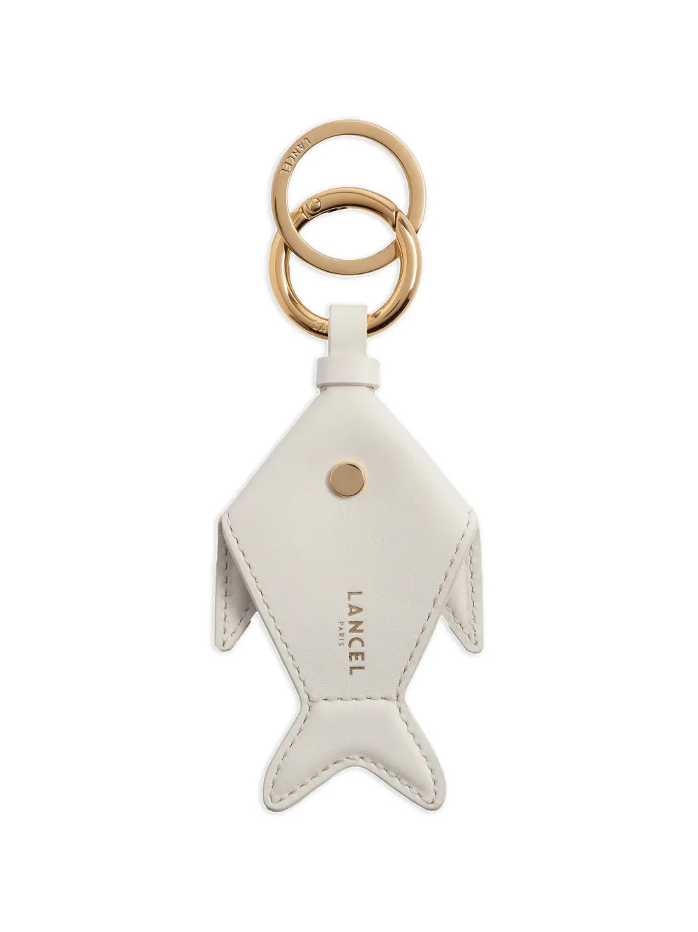  Lancel Fish-motif Keyring - White 