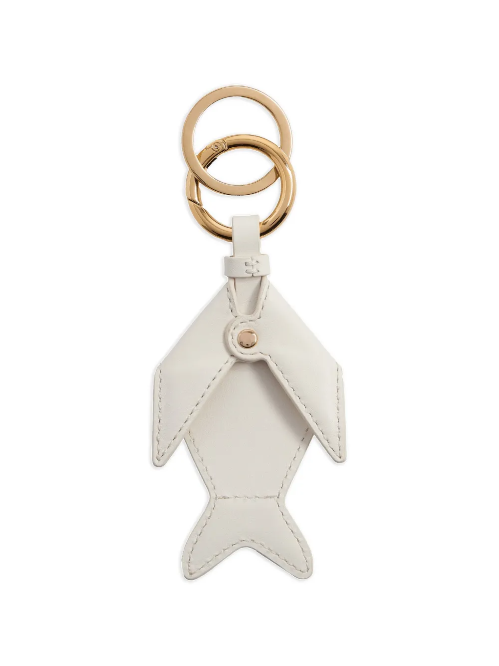 Lancel fish-motif keyring - White