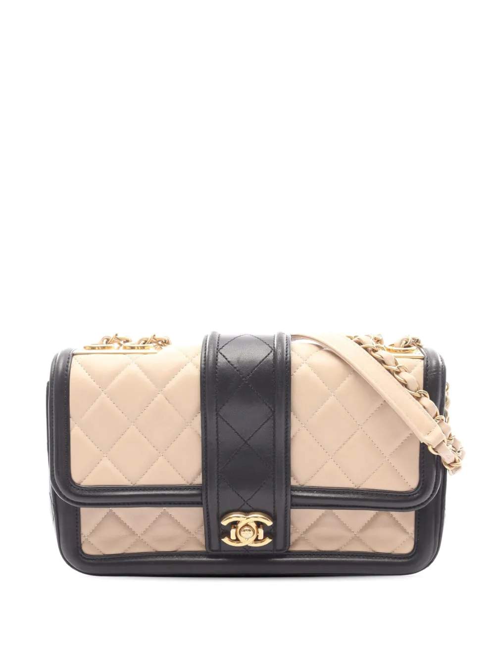 CHANEL Pre-Owned 2015-2016 CC Quilted Lambskin Elegant CC Flap Bag shoulder bag - Nero