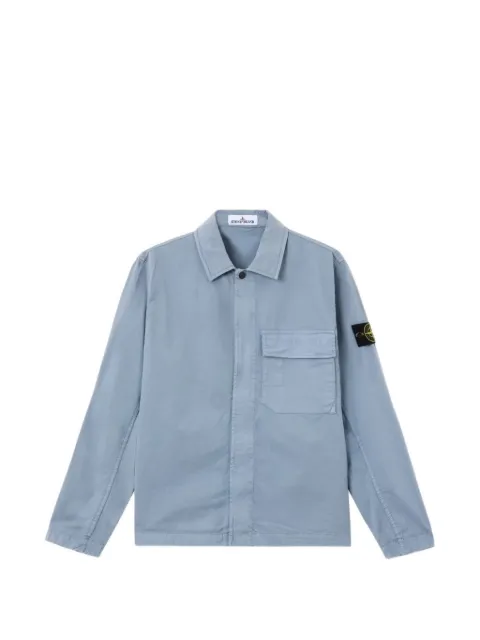 Stone Island sobrecamisa con parche del logo