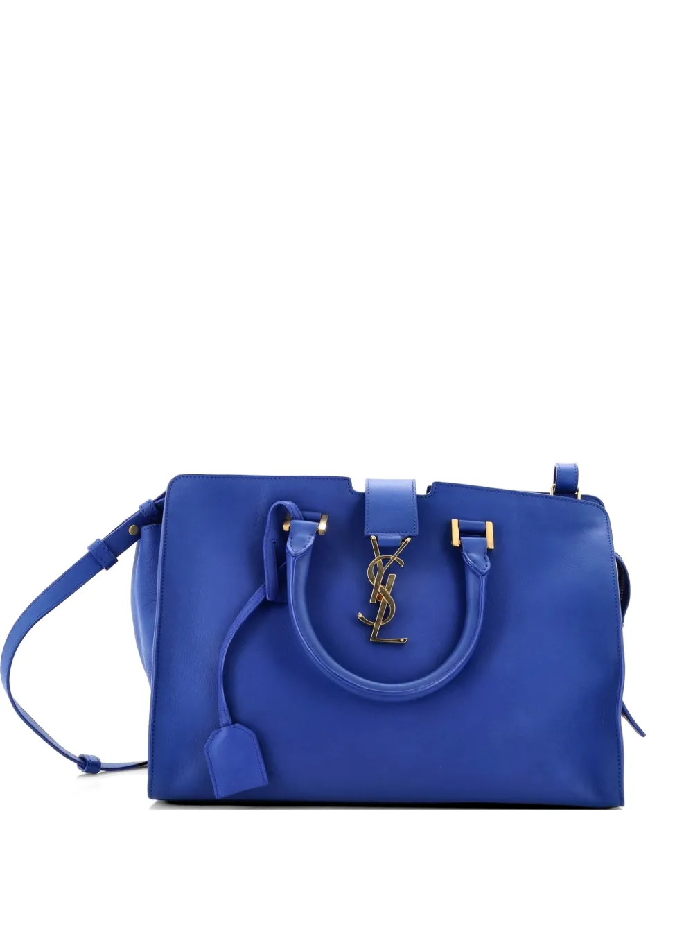 Saint Laurent Pre-Owned Monogram Cabas Leather Small satchel - Blu